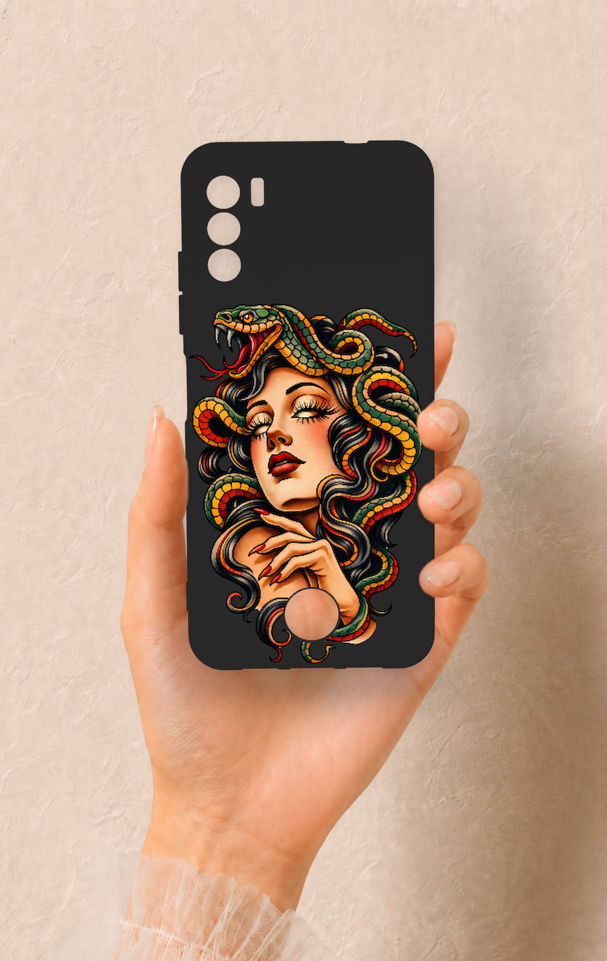 Reeder S19 Max Pro S Uyumlu Medusa Desenli Silikon Kılıf