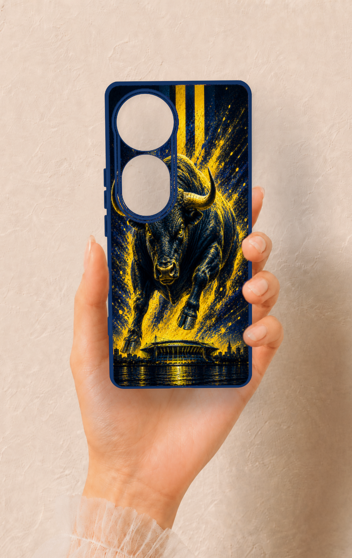 Vivo V40 Uyumlu Kadiköy Boğası Desenli Silikon Kılıf