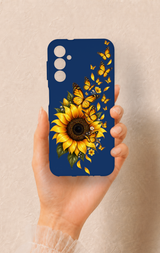 Samsung A14 Uyumlu Ayçiçeği Desenli Silikon Kılıf