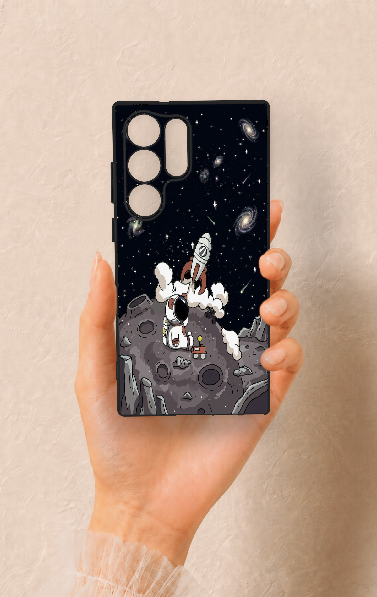 Samsung S23 Ultra Uyumlu Uzay Astronot Desenli Silikon Kılıf