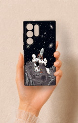 Samsung S23 Ultra Uyumlu Uzay Astronot Desenli Silikon Kılıf