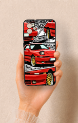 Samsung A04 Uyumlu Kırmızı Supra Desenli Silikon Kılıf