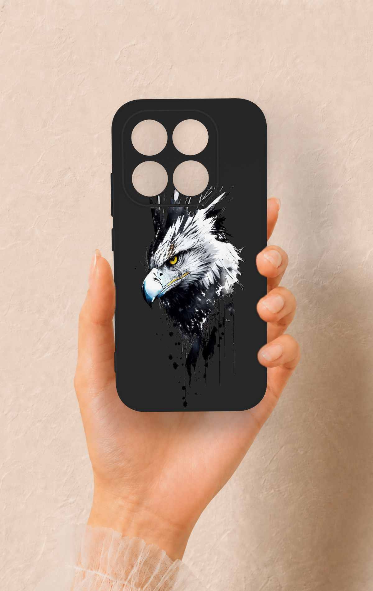 Mi 17 5G Uyumlu Bald Eagle Desenli Silikon Kılıf