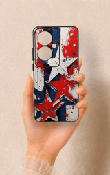 Oppo Reno 11F Uyumlu Star Flag Desenli Silikon Kılıf