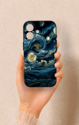 iPhone 17 Uyumlu Yıldızlı Gece Desenli Silikon Kılıf