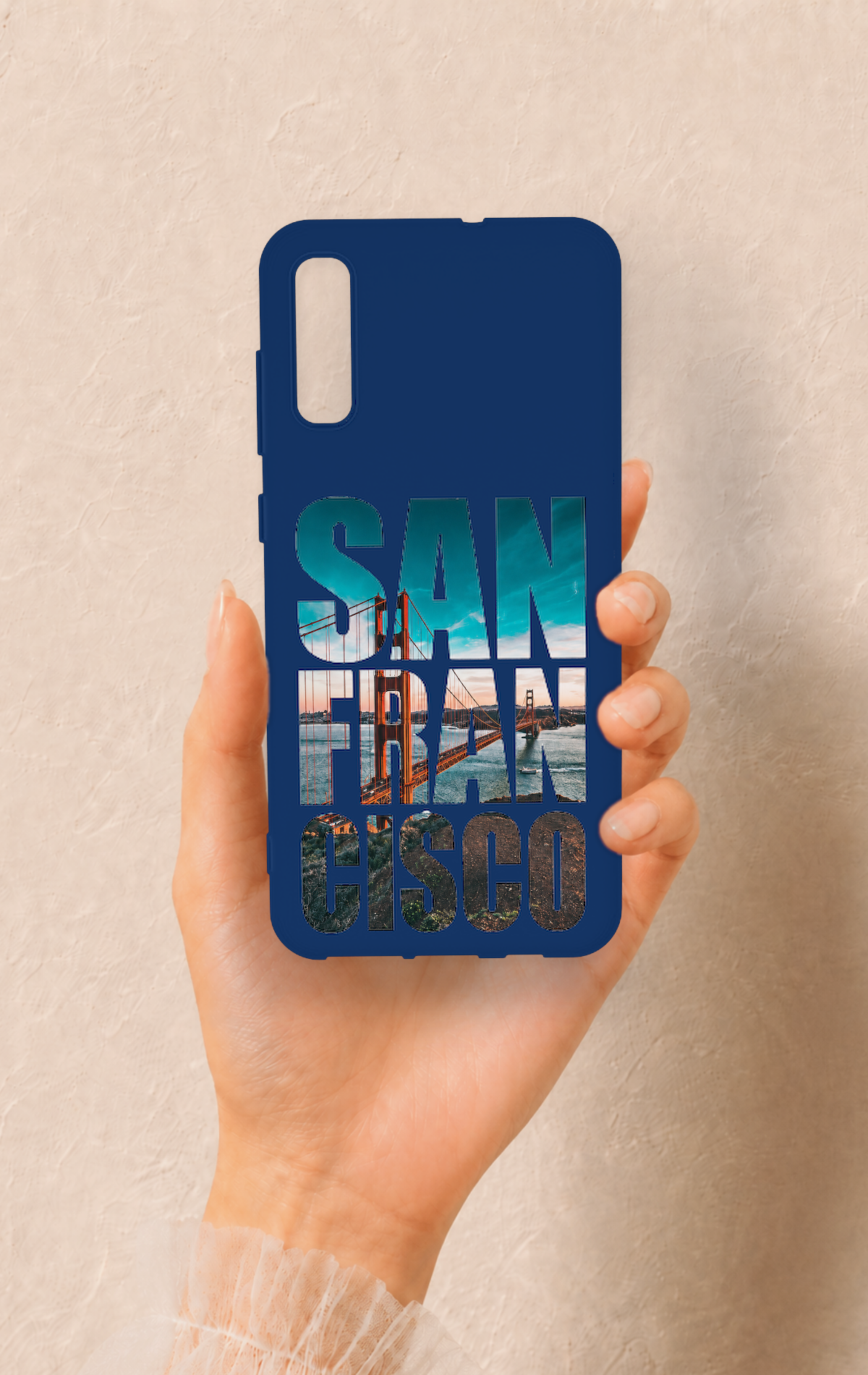 Samsung A70 Uyumlu San Francisco Desenli Silikon Kılıf