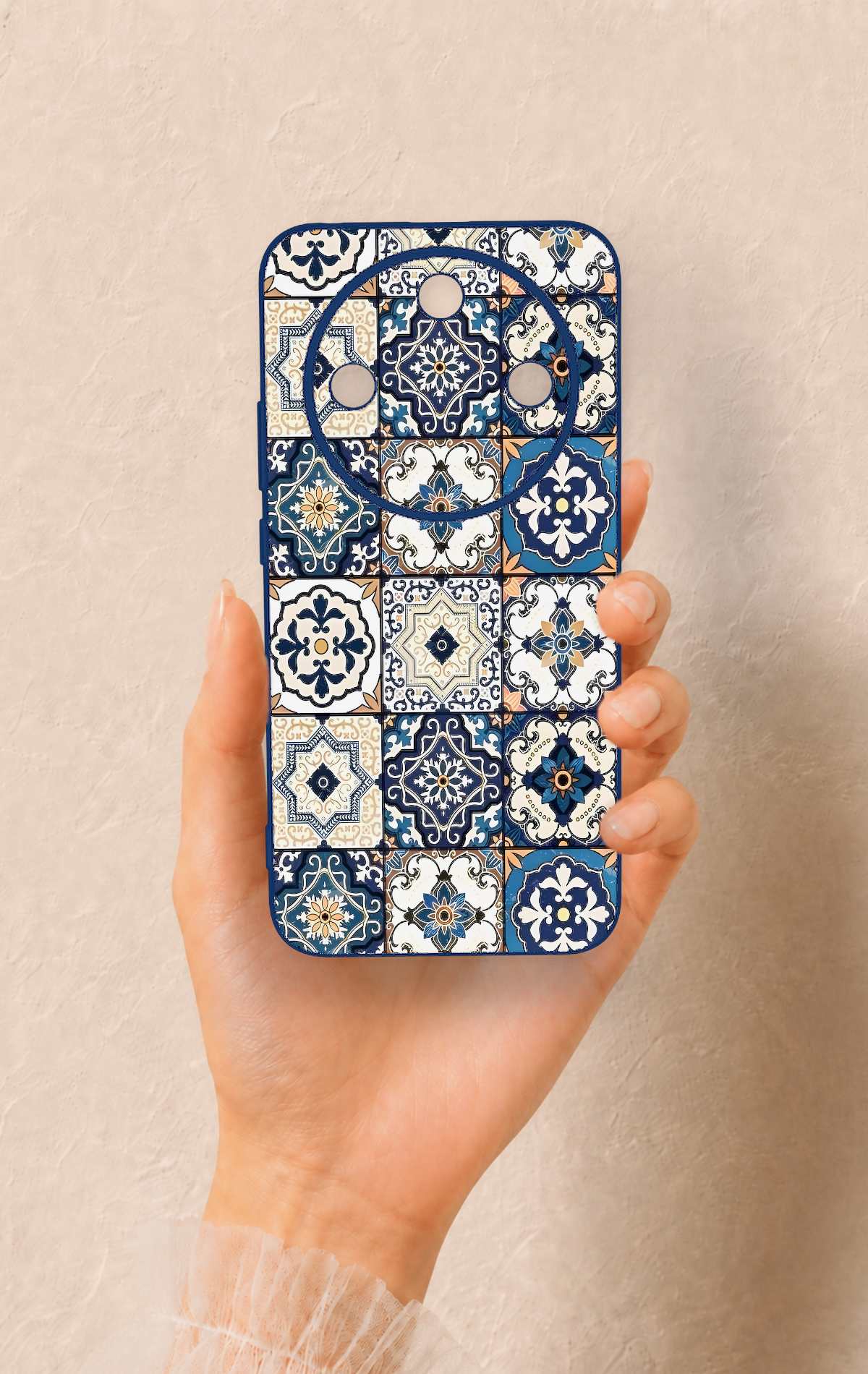 Honor Magic 8 Lite Uyumlu Mozaik Çini Desenli Silikon Kılıf