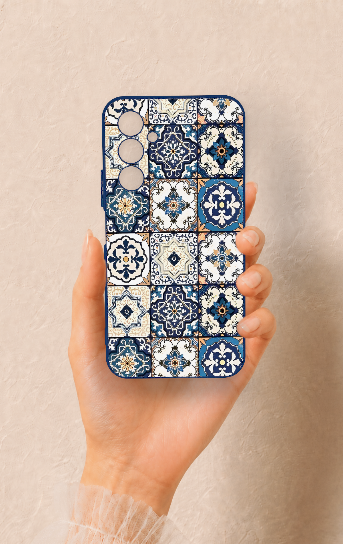 Samsung A54 Uyumlu Mozaik Çini Desenli Silikon Kılıf