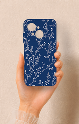 Tecno Spark Go1 Uyumlu İnce Yaprak Dalı Desenli Silikon Kılıf