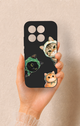 Xiaomi Mi 17 5G Uyumlu Kedi Ekibi Desenli Silikon Kılıf