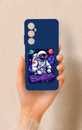 Realme C65 Uyumlu Astronot DJ Desenli Silikon Kılıf