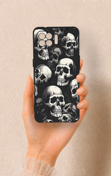 Oppo Reno 4 Lite Uyumlu Kuru Kafa Desenli Silikon Kılıf