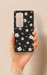 Vivo V30 Uyumlu İnci Papatya Desenli Silikon Kılıf