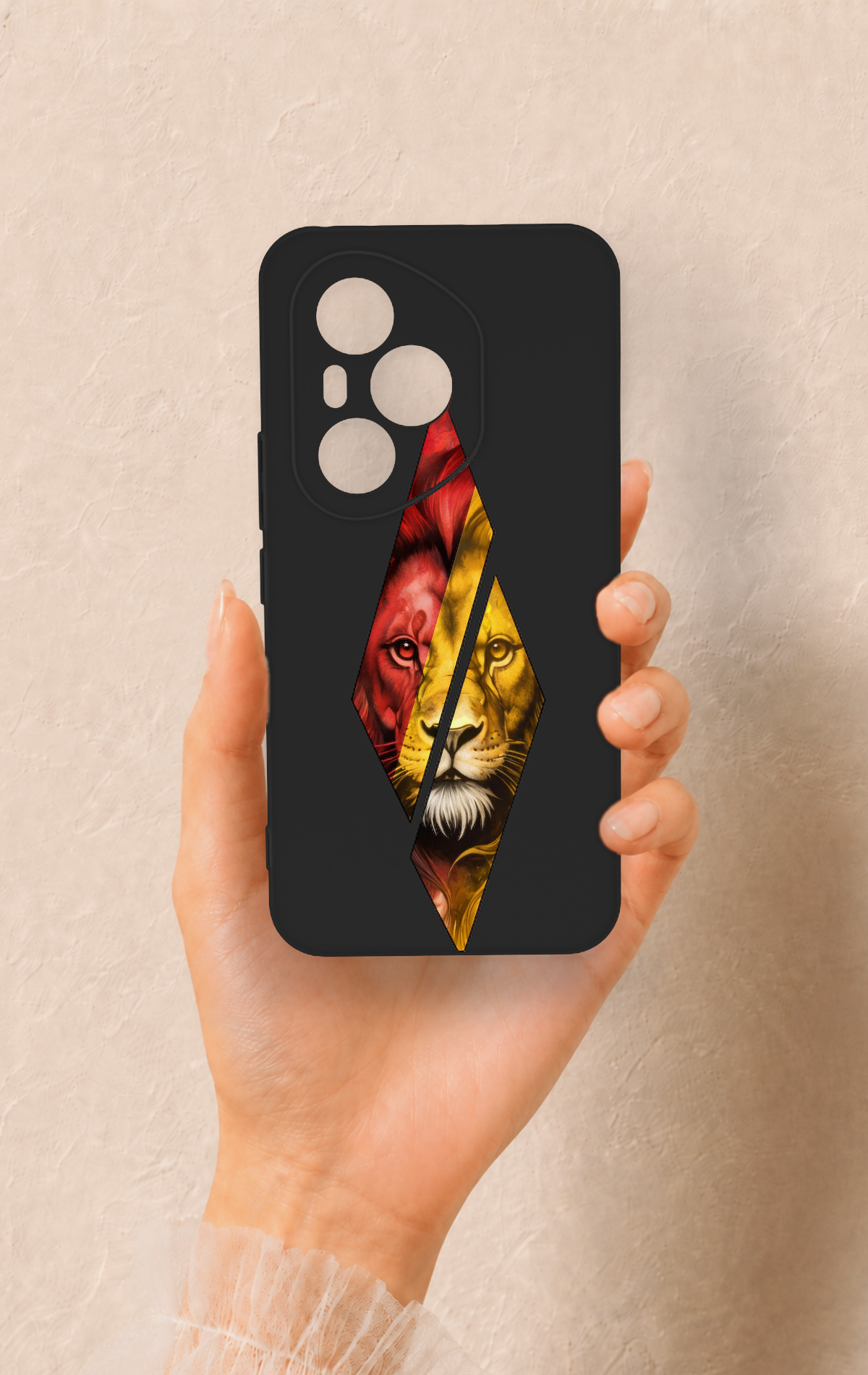 Honor 400 Pro Uyumlu Kesik Aslan Desenli Silikon Kılıf