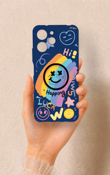 Redmi 12 Uyumlu Happing Smile Desenli Silikon Kılıf