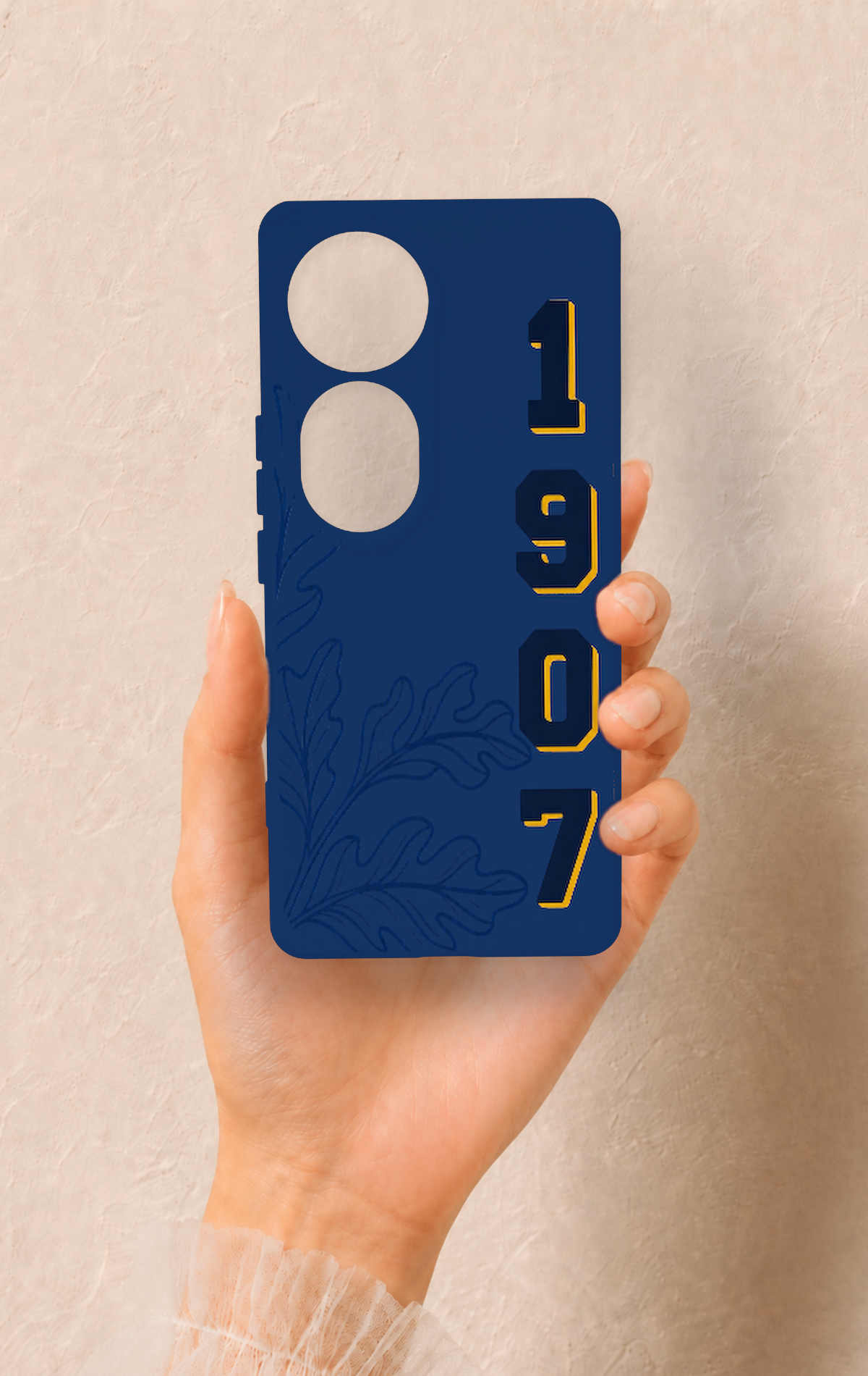 Vivo V40 Uyumlu 1907 Palamut Desenli Silikon Kılıf