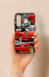 Samsung A56 Uyumlu Kırmızı Supra Desenli Silikon Kılıf