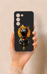 Vivo V30 Lite Uyumlu Mısırlı Kedi Tanrısı Desenli Silikon Kılıf
