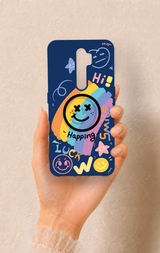 Oppo A9 2020 Uyumlu Happing Smile Desenli Silikon Kılıf