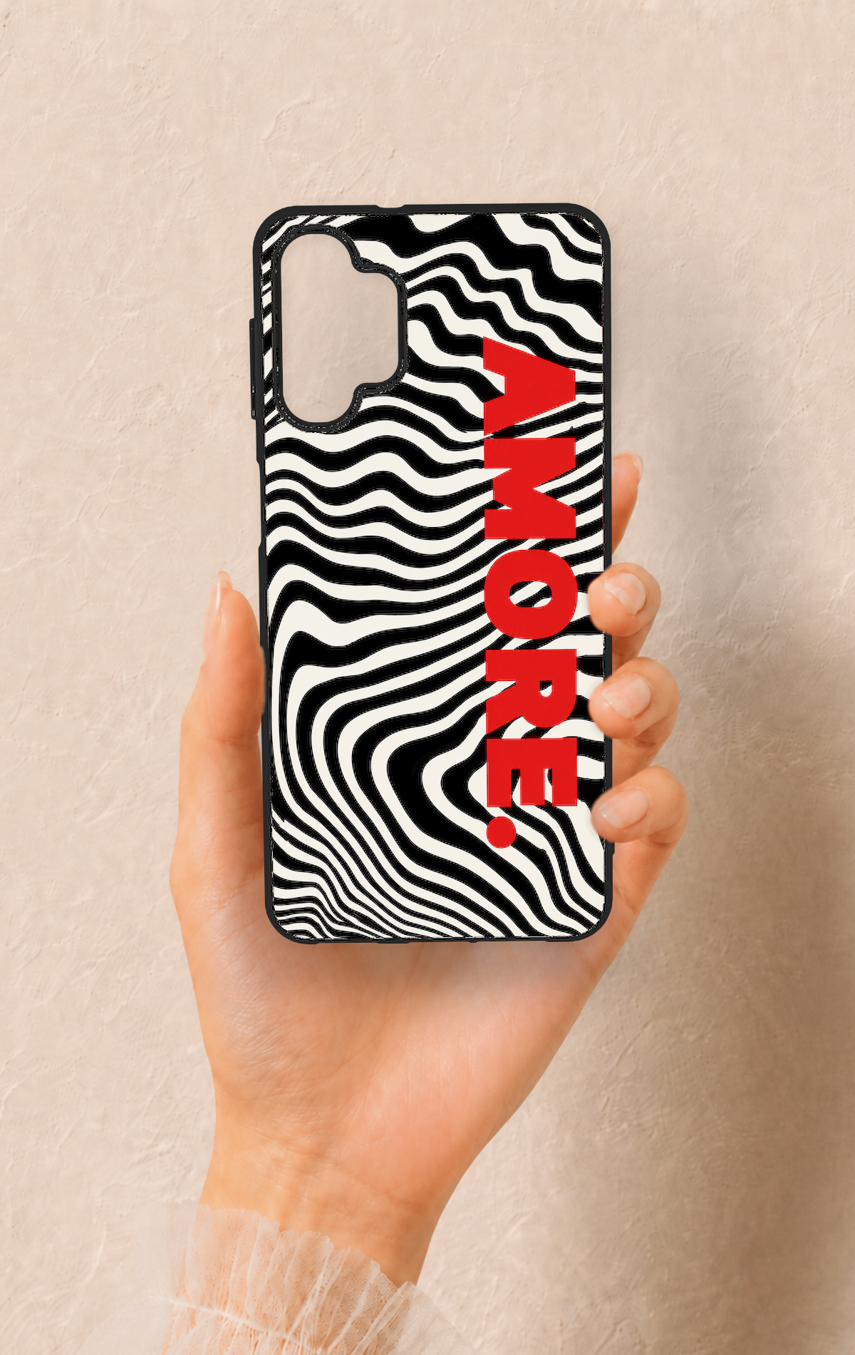 Samsung A32 Uyumlu Zebra Amore Desenli Silikon Kılıf