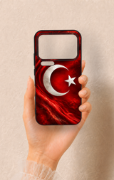 Mi 17 Pro Max Uyumlu Türk Bayrağı Desenli Silikon Kılıf