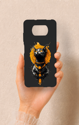 Poco X3 Uyumlu Mısırlı Kedi Tanrısı Desenli Silikon Kılıf