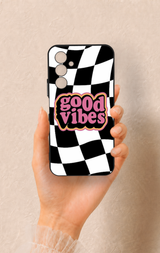 Samssung A54 Uyumlu Black Good Vibes Desenli Silikon Kılıf