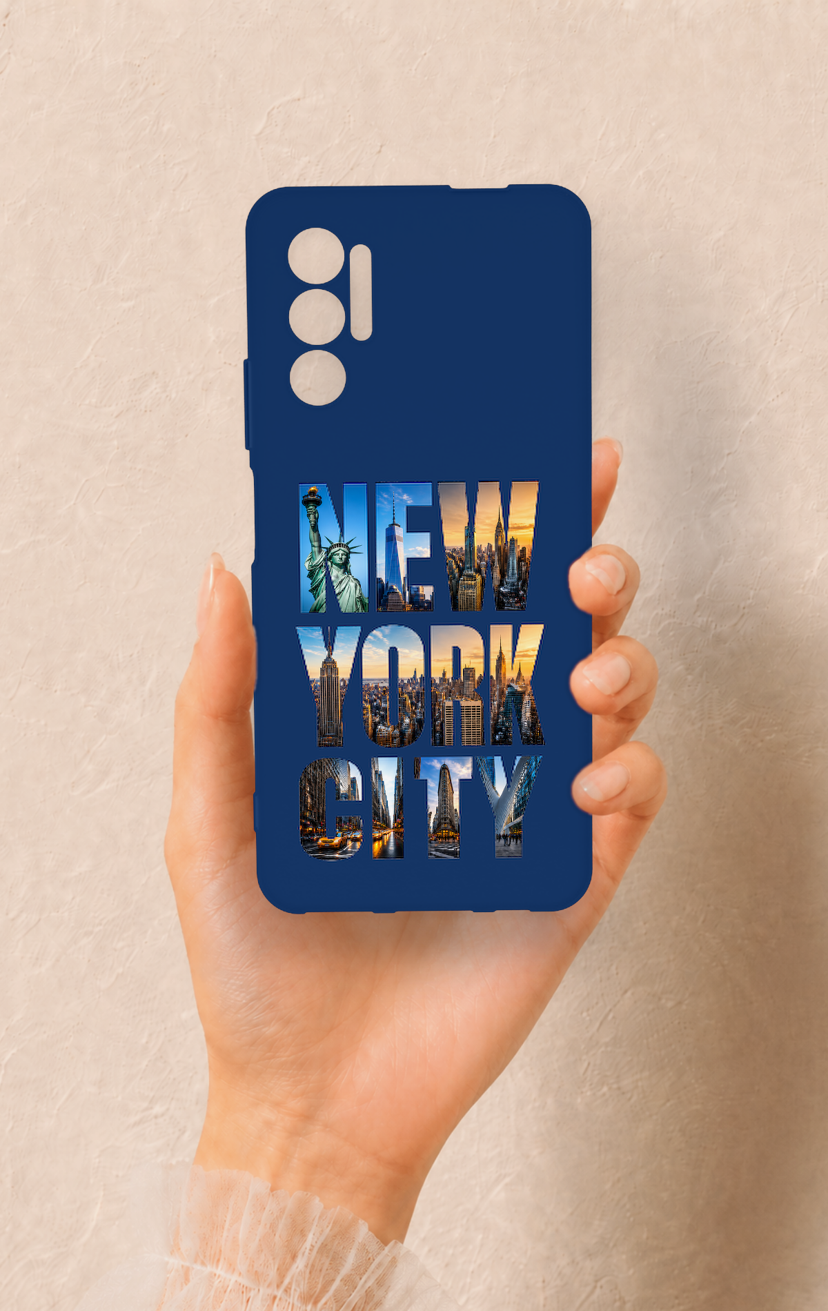 Tecno Pova 3 Uyumlu New York City Desenli Silikon Kılıf