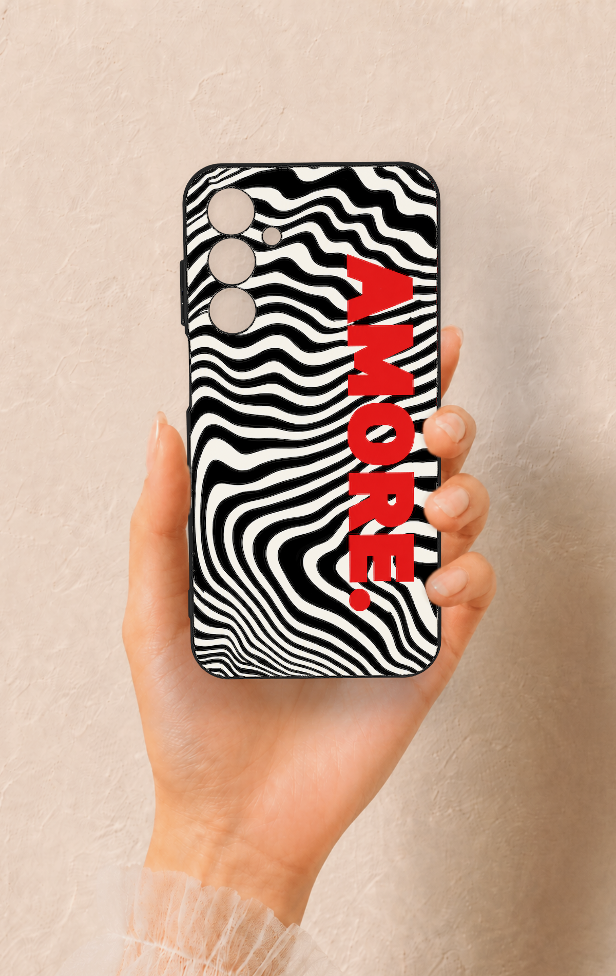 Samsung A25 Uyumlu Zebra Amore Desenli Silikon Kılıf