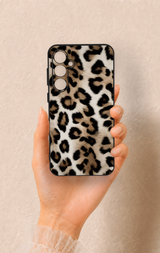 Samsung S23Fe Uyumlu Leopar Derisi Desenli Silikon Kılıf