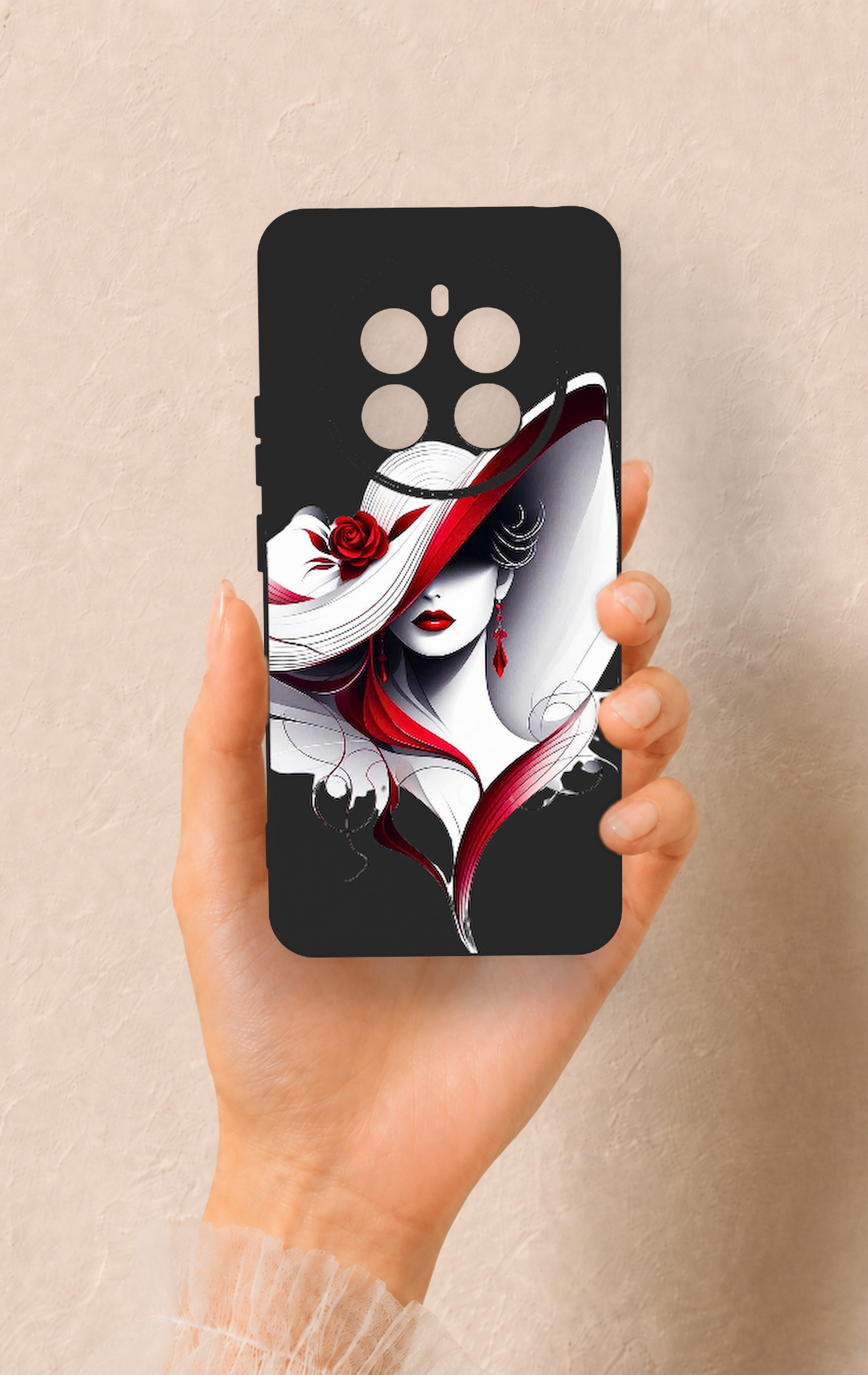 Realme 12 4G Uyumlu Matmazel Desenli Silikon Kılıf