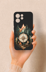 Oppo Reno 15F Uyumlu Pusula Orman Desenli Silikon Kılıf