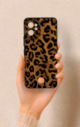 Reeder S19 Max Pro Uyumlu Koyu Leopar Deri Desenli Silikon Kılıf