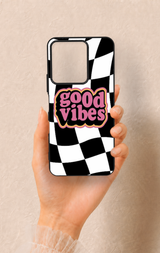 Vivo Y35 Uyumlu Black Good Vibes Desenli Silikon Kılıf