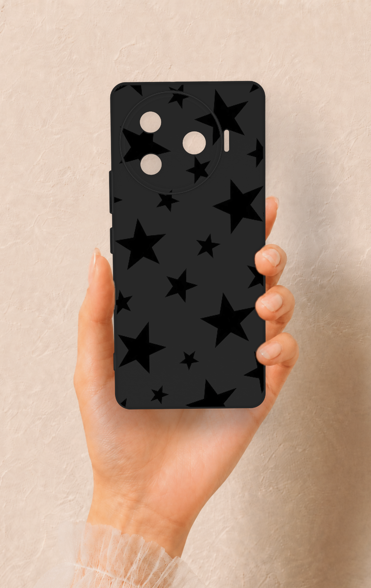 Tecno Camon 30 Pro 5G Uyumlu Siyah Star Desenli Silikon Kılıf