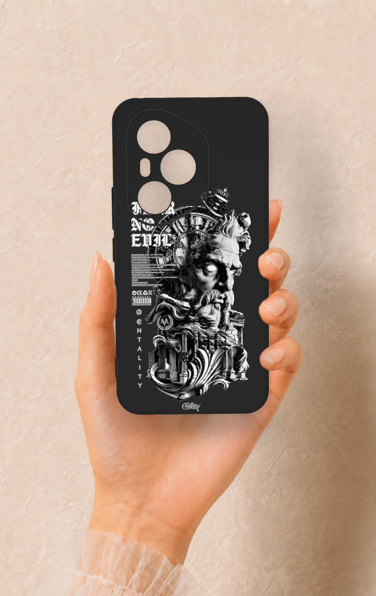 Honor 400 Pro Uyumlu Fear No Evil Desenli Silikon Kılıf
