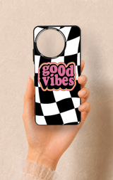 Realme 11 Uyumlu Black Good Vibes Desenli Silikon Kılıf