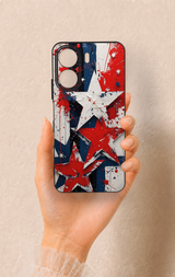 Redmi 13C Uyumlu Star Flag Desenli Silikon Kılıf
