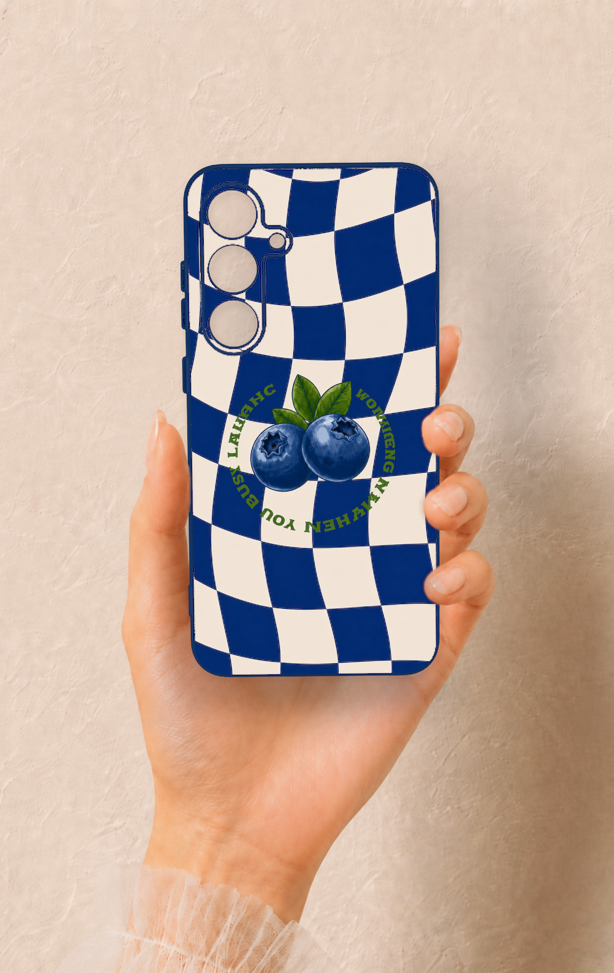 Samsung S24Fe Uyumlu Yaban Mersini Desenli Silikon Kılıf