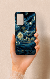 Oppo A55 Uyumlu Yıldızlı Gece Desenli Silikon Kılıf