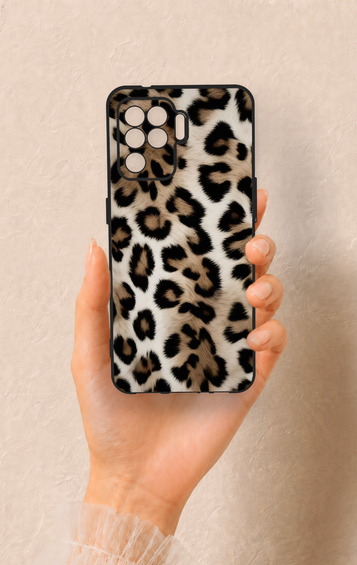 Oppo Reno 5 Lite Uyumlu Leopar Derisi Desenli Silikon Kılıf
