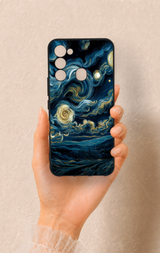 Tecno Spark 8C Uyumlu Yıldızlı Gece Desenli Silikon Kılıf