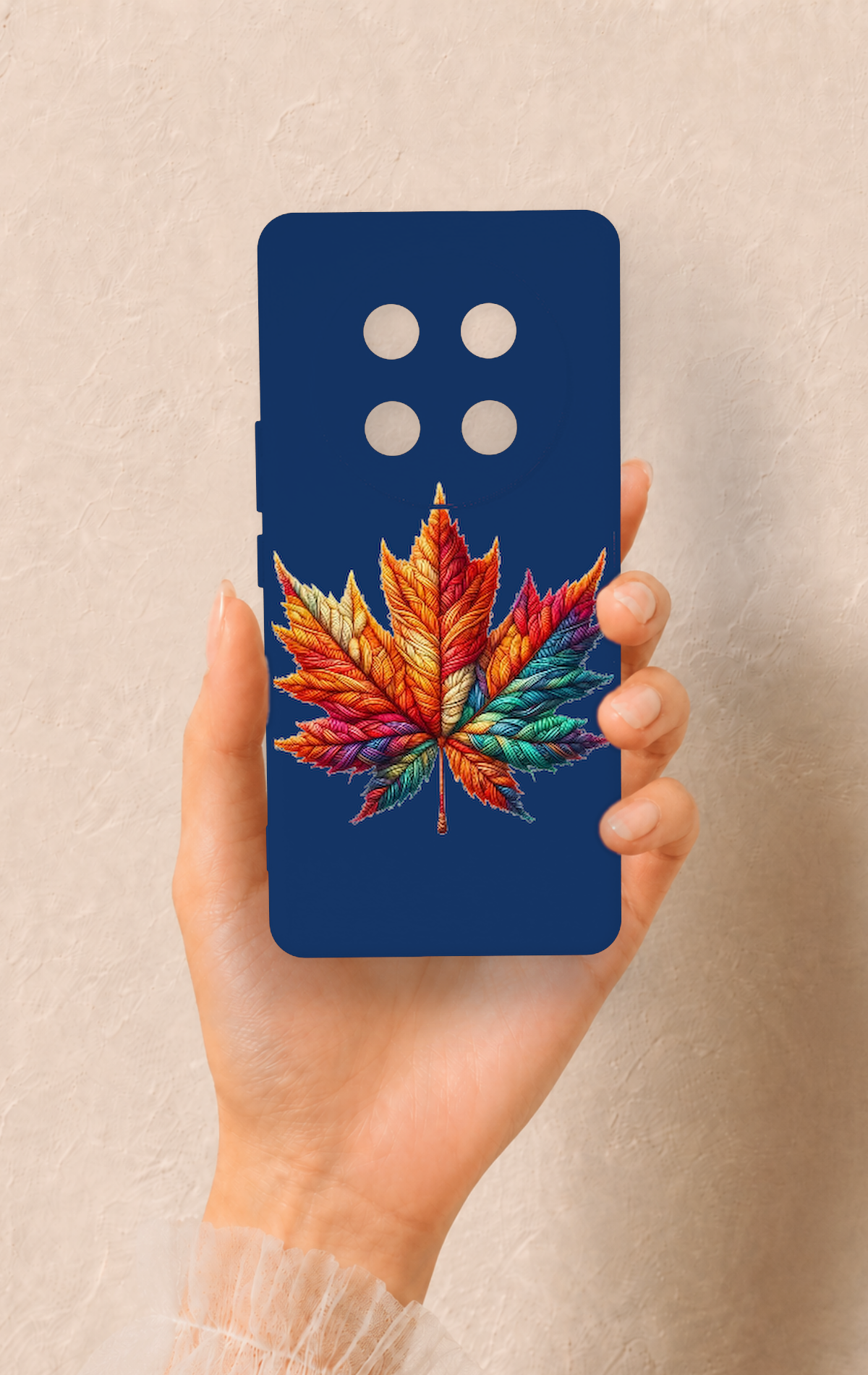 Honor Magic 7 Lite 5G Uyumlu Renkli Yaprak Desenli Silikon Kılıf