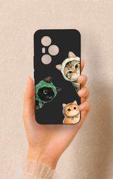 Honor 400 Pro Uyumlu Kedi Ekibi Desenli Silikon Kılıf