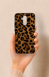 Huawei Mate 20 Lite Uyumlu Koyu Leopar Deri Desenli Silikon Kılıf