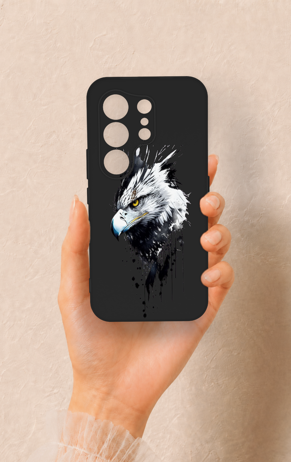 Tecno Camon 50 Uyumlu Bald Eagle Desenli Silikon Kılıf