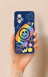 Realme 12 Lite Uyumlu Happing Smile Desenli Silikon Kılıf