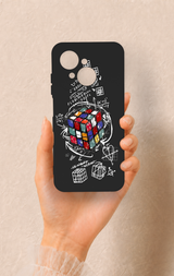 Tecno Spark Go1 Uyumlu Rubik Küb Desenli Silikon Kılıf