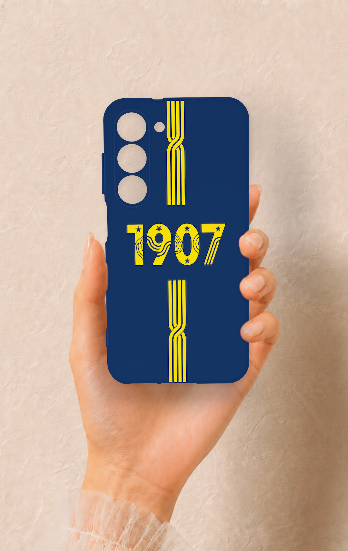Samsung S23 Uyumlu 1907 Kemer Desenli Silikon Kılıf