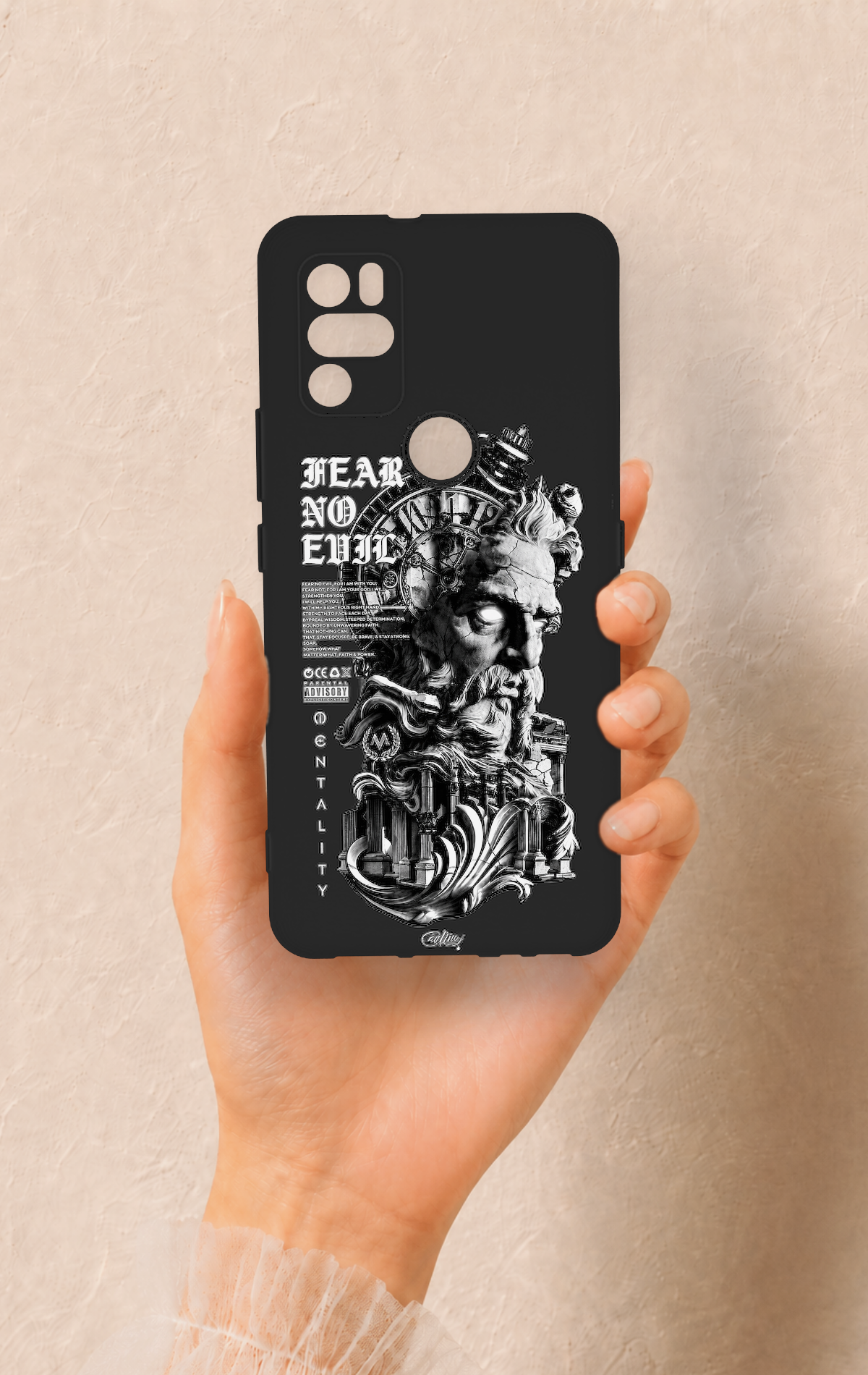 Omix X300 Uyumlu Fear No Evil Desenli Silikon Kılıf